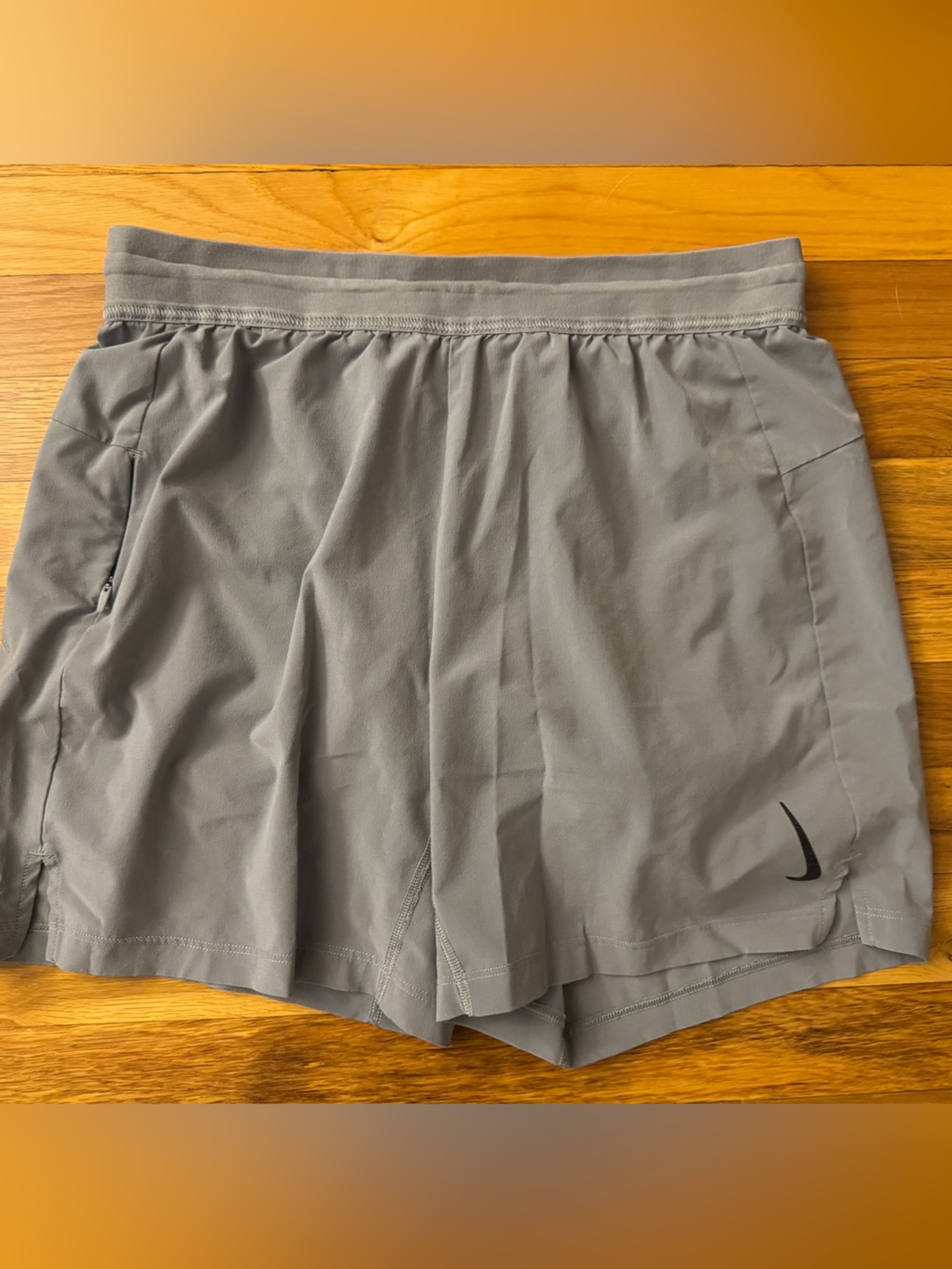 Nike light Blue Athletic Shorts with Black Swoosh